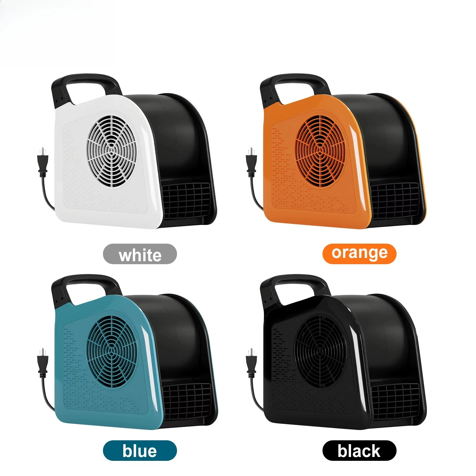 Compact portable mini air mover for carpet drying and water damage repair