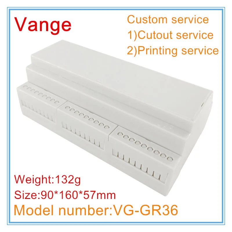 Vange din rail housing 90*160*57mm PC plastic project box