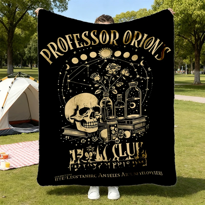 Zodiac Academy Flannel Blanket, Professor Orion's Book Club Flannel Throw, Zodiac Academy The Inner Circle Cozy Blanket