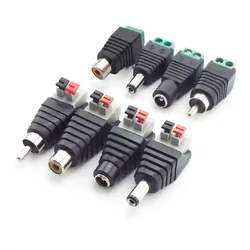 Female Male DC RCA Connector 2.1*5.5mm DC Jack Power Audio Adapter Connector Electrical Wire For RGB LED Strip Light CCTV Camera