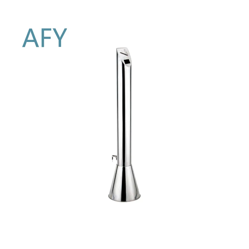 Stainless Steel Outdoor Ashtray Column for Hotel Mall Smoking Area Euro Style Cigarette Disposal Bin Standing Ash Bucket for