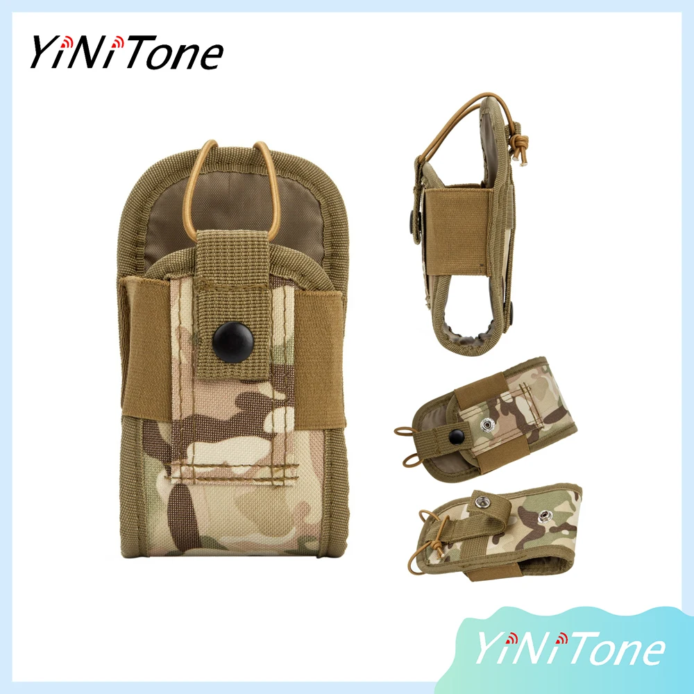 

Desert Camouflage Walkie Talkie Portable Interphone Holster Carry Bag Waist Bag for Hunting Camping Climbing