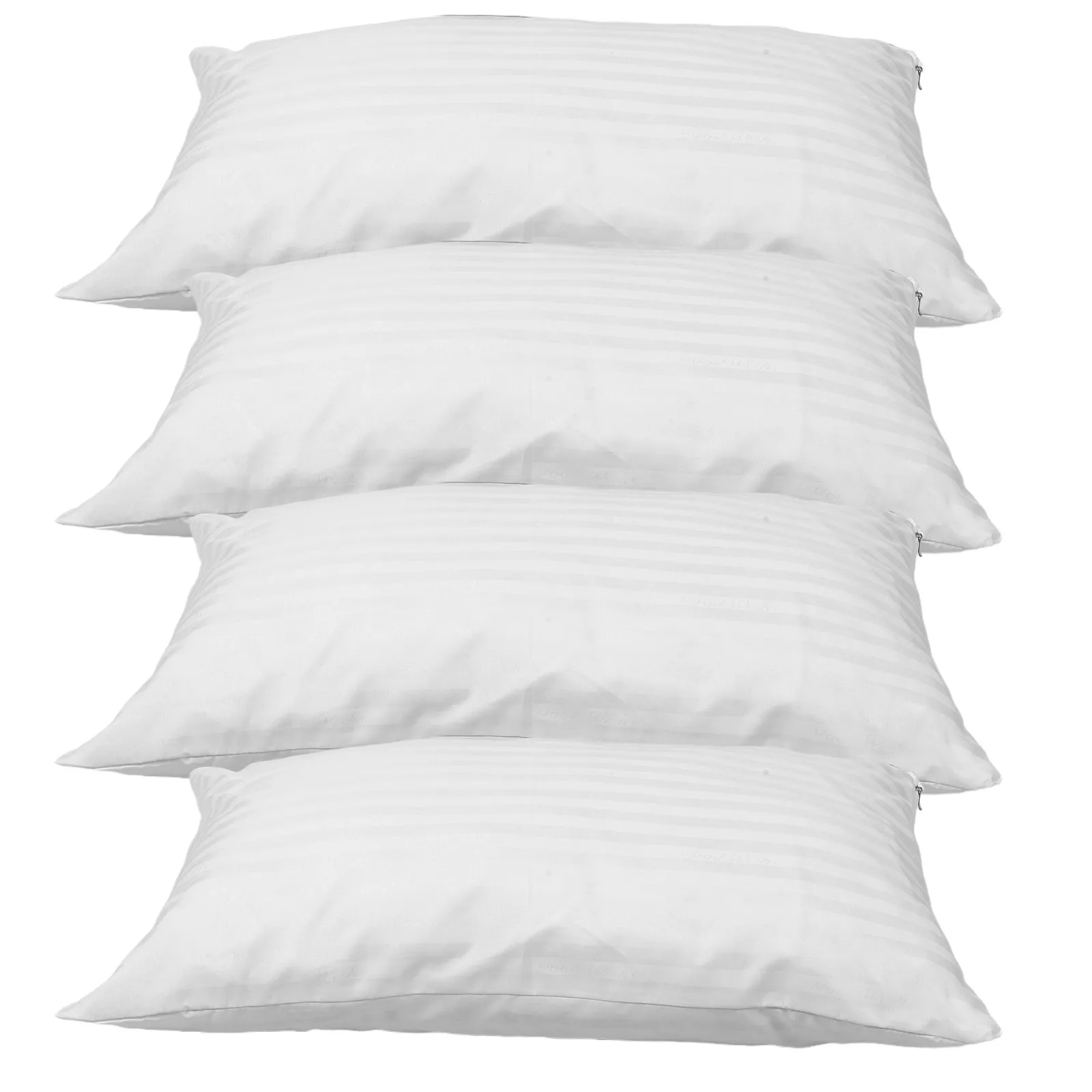 4pcs Pillow Protectors with Zipper Soft and Breathable Inner Pillow Covers Washable Pillowcases Silent Zippered Cushion Protect