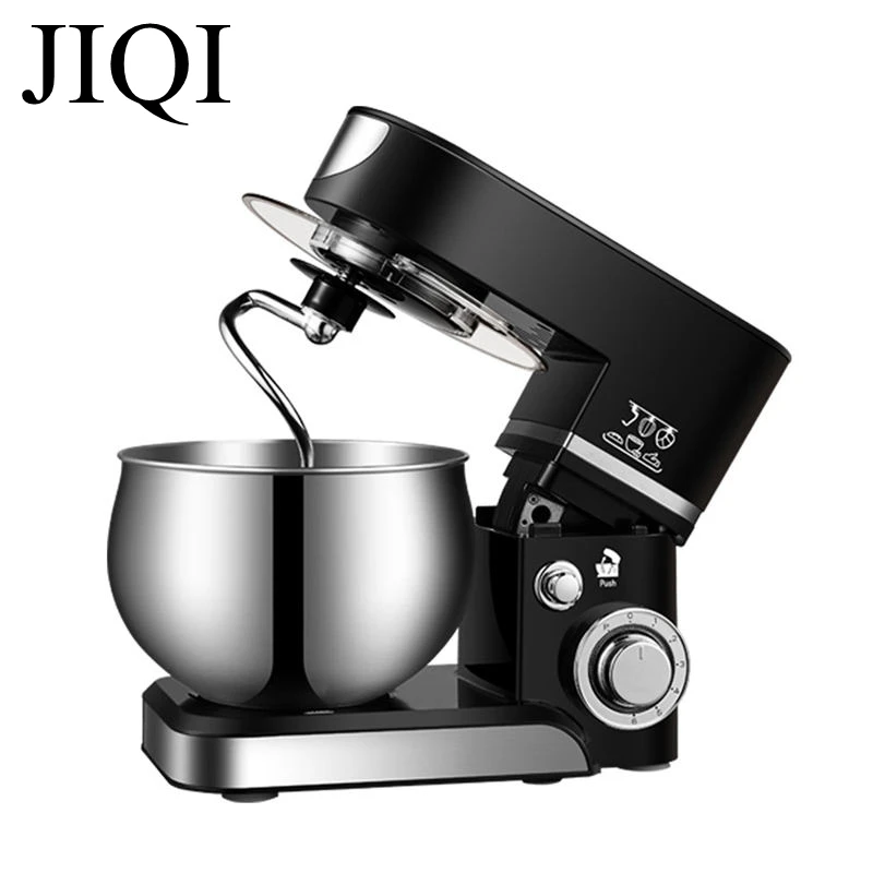 JIQI Electric Food Mixer 5L Bakery Dough Knead Blender Egg Beater Kitchen Salad Mixer Milk Frother Multiple Use Speed control EU