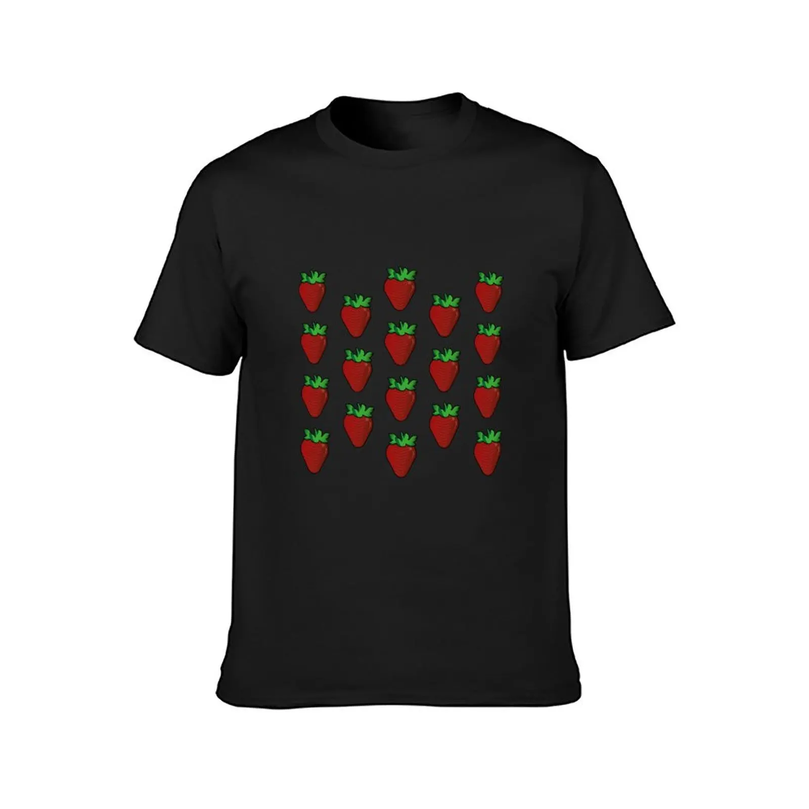 Cascade of Flavor: Strawberry Rain T-Shirt anime heavyweights funnys slim fit t shirts for men