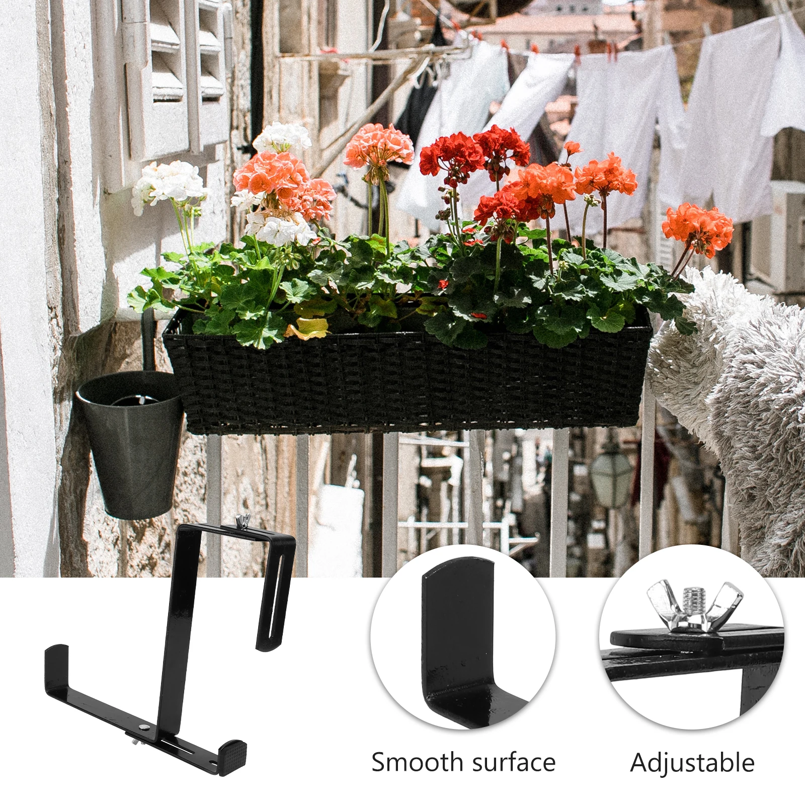 1 قطعة شرفة اناء للزهور شماعات العملي دعامة تعليق لحديقة غرفة المعيشة شرفة اناء للزهور قوس