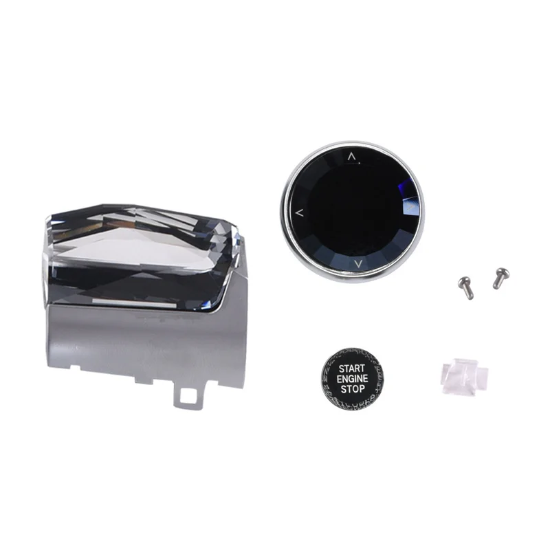 For BMW G20 G12 i3 G28 i4 G26 i7 G70 ix3 G08 X5 G05 X6 G06 X7 G07 LHD RHD Metal Base Crystal Gear Shift Knob Engine Button