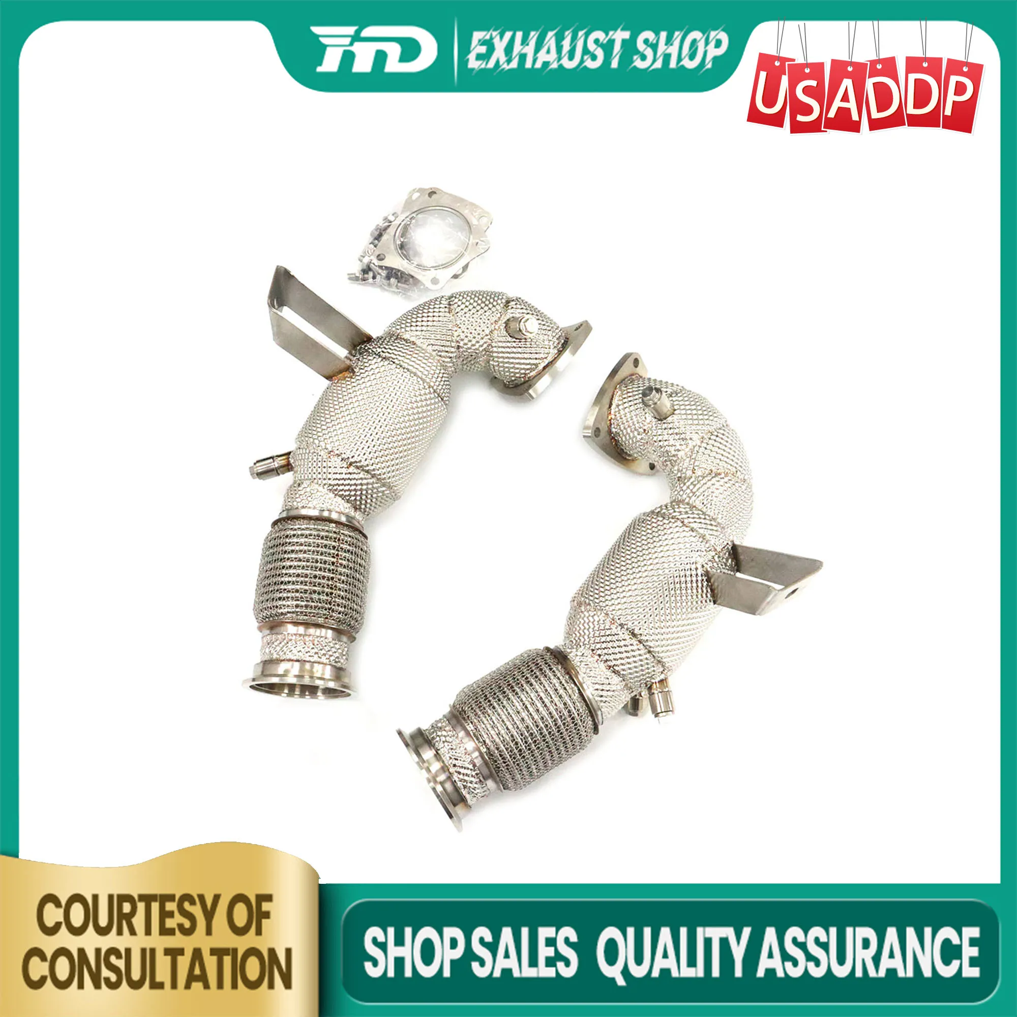 

HMD Exhaust OPF pipe for Audi R8 V10 2022+ High quality Increased power Catalyst Heat shields Exact Fit