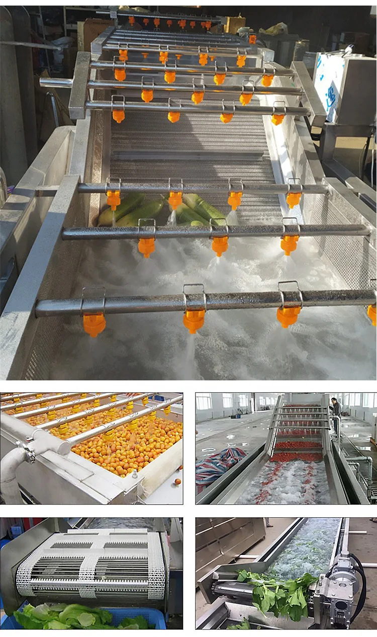 Easy Operate Fresh Fruit Cassava Brush Washing Peeling Dates Dryer Vegetable Air Bubble Cleaning Machine Price