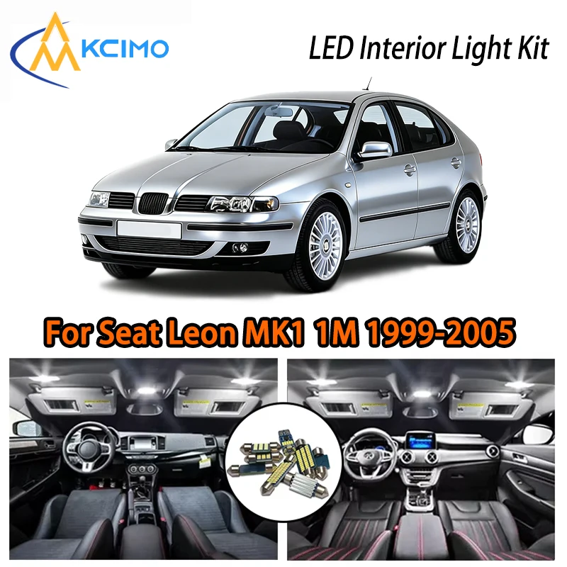 

KCIMO For Seat Leon MK1 1M 1999-2005 Premium LED Interior Kit - 2 Colors , Quick Installation, Long-Lasting