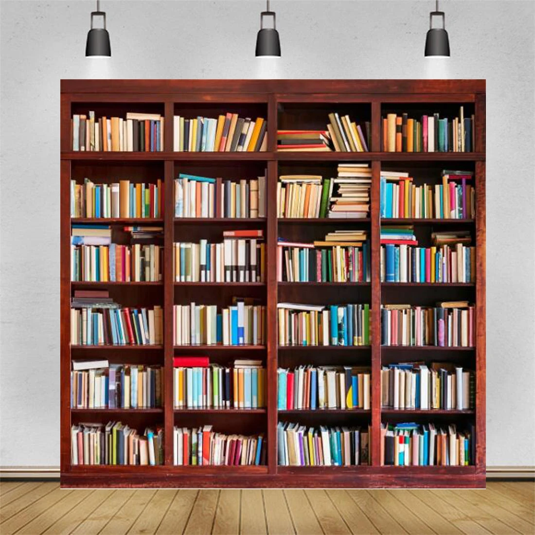 Bookshelf Phtography Backdrop School Library Bookcase Online Teaching Office Video Conference Zoom Meeting Background Portrait