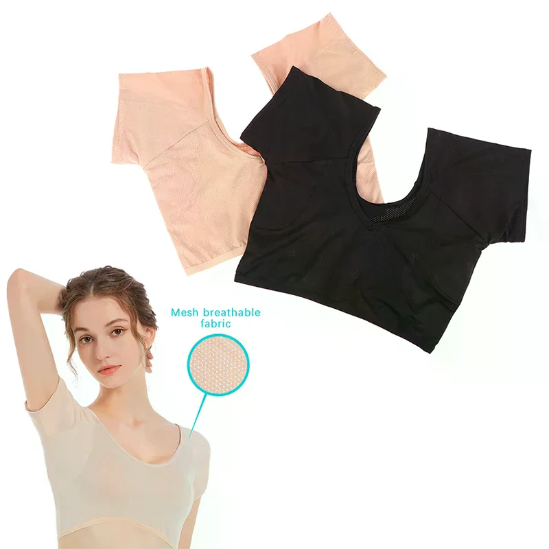 

T-shirt Shape Sweat Pads Washable Underarm Armpit Sweat Pads Reusable Perfume Absorbing Guards Shield Desodorante for Women