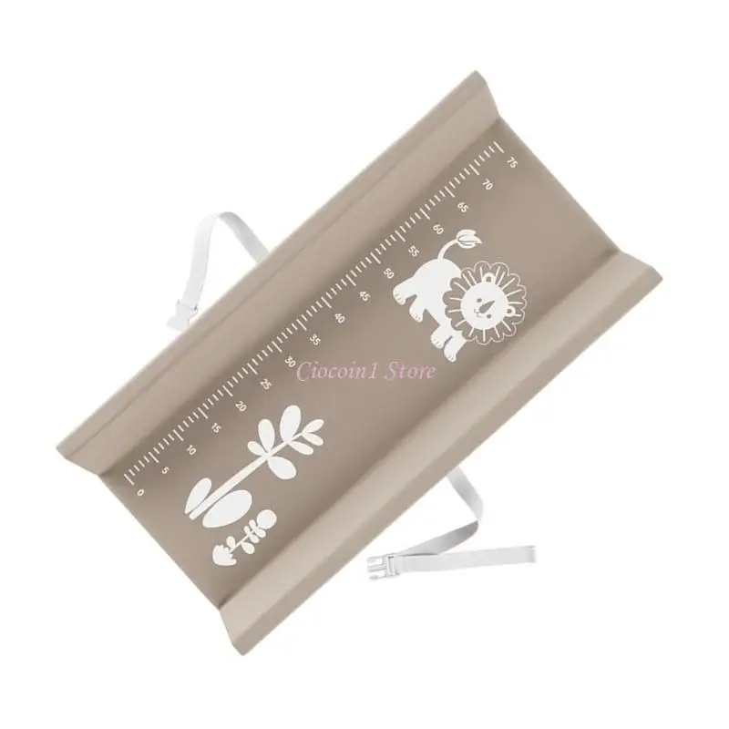 Y1UB PU Leder Baby Windel Windungsmatte mit Befestigungsgürtel wasserdicht für Massge