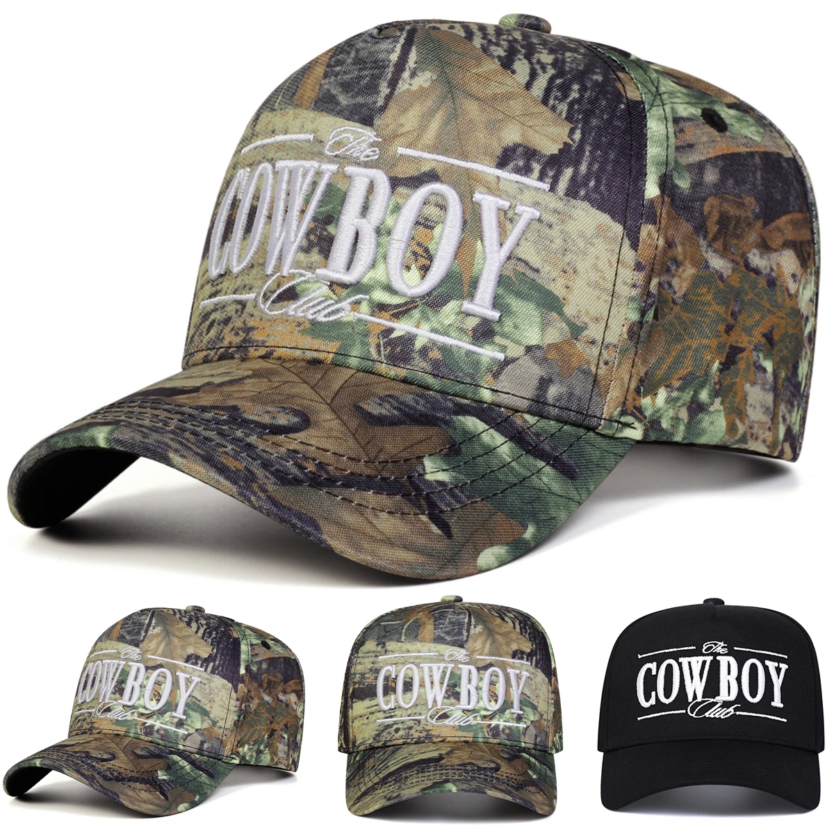 Unisex THE COWBOY CLUB Embroidery Baseball Caps Spring Autum