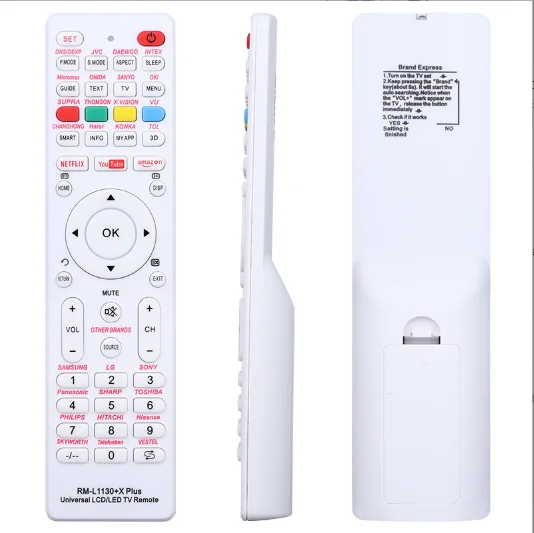 Universal RM-L1130+X Replacement Remote Control for Television TV RM-L113+12 RM-L1130+8