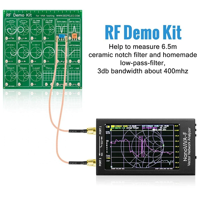 Nanovna-F Vector Network Analyzer Antenna Analyzer Network Analyzer 10Khz-1.5Ghz HF VHF UHF Measures S Parameter