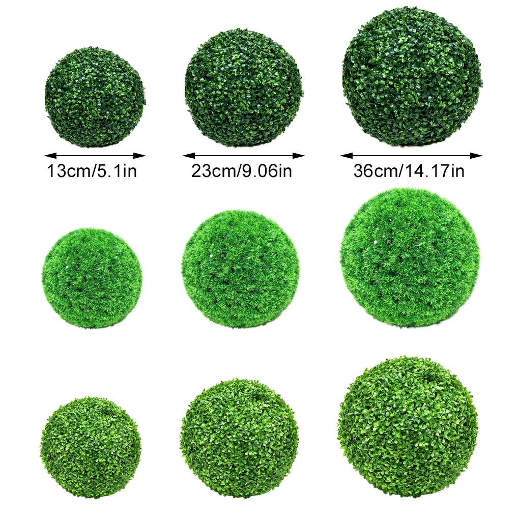 Indoor Or Outdoor Artificial Grass Dome Ball Plants Simulation Leave Grass Ball Eco-friendly Green 13/23/36CM