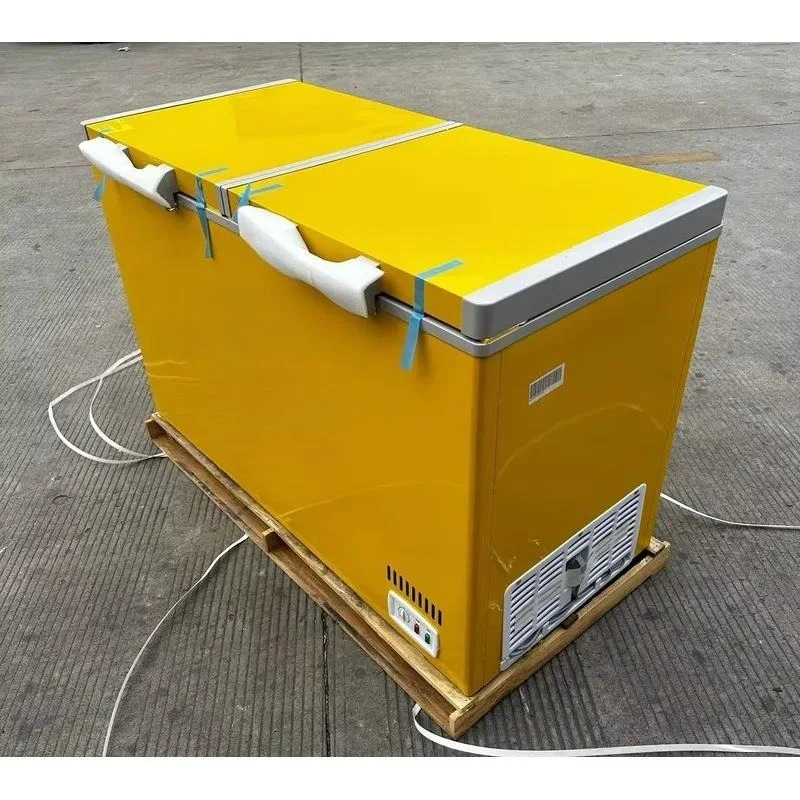 for 420L Double-Door Ice Chest Cooler Refrigerators Deep Freezers Refrigeration Equipment HOME Dormitory Commercial