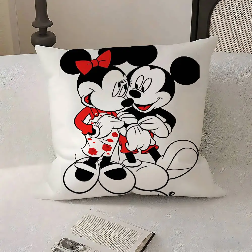 Mickey Minnie Mouse Case Plush Fabric Soft Pillowcase Double Sided Print Cushion Cover Household Gifts view 4