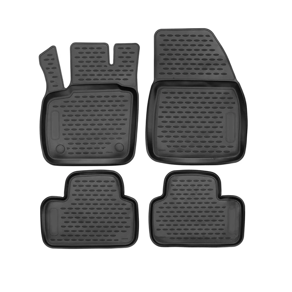 Floor Mats Liner for Volvo XC40 2019-2024 Black TPE All-Weather 4 Pcs