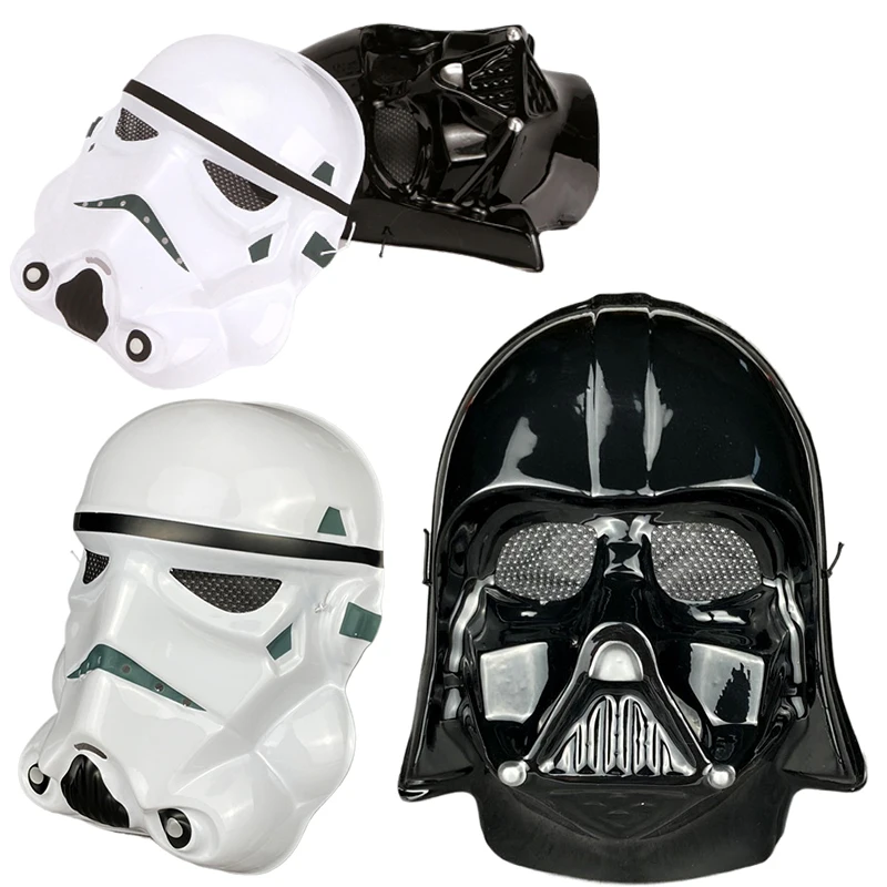 Máscara de Cosplay de Star Wars Darth Vader, máscaras de plástico de Stormtrooper de Anime para niño y niña, accesorios de juego de rol para fiesta de Carnaval y Halloween