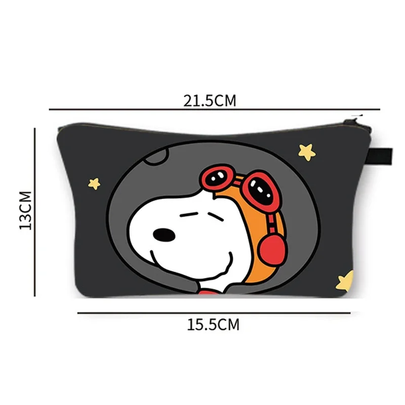 Snoopy borsa per il trucco borsa per pennelli cosmetici da donna borsa da toilette impermeabile di grande capacità per cartoni animati portatile