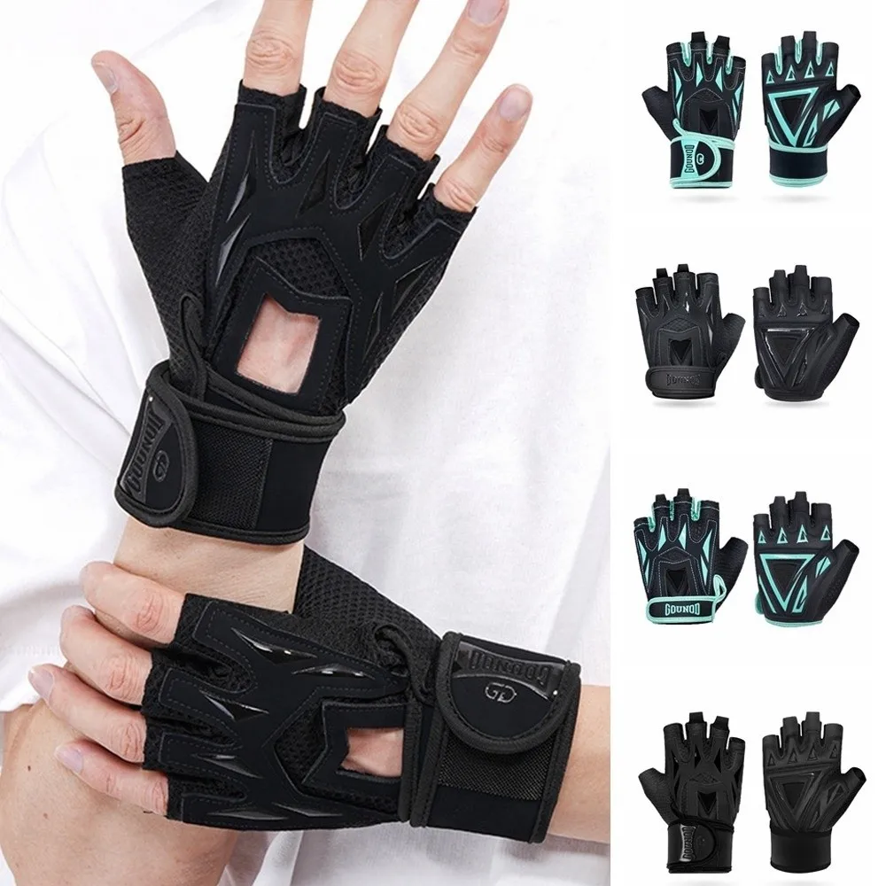 

Wear-Resistant Fitness Cycling Gloves Wrist Guard Anti-Slip Weightlifting Gloves Professional Shock-absorbing