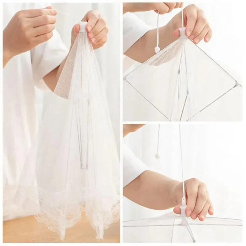 Folding Food Net Cover, Fly And Mosquito Proof -Up Food Cover, Breathable Cover 50X50cm Kitchen Supplies