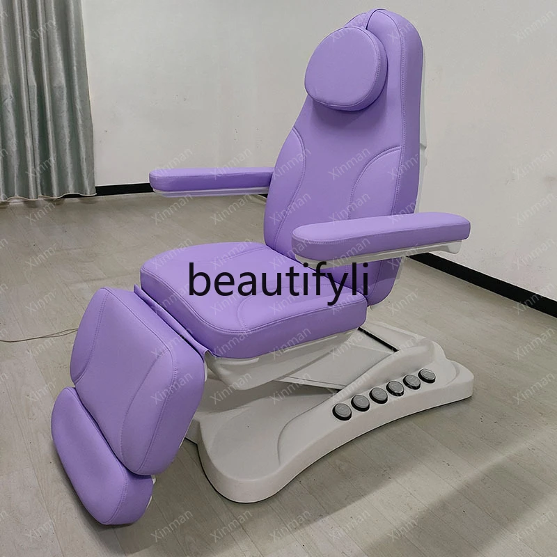 Electric beauty bed with lamp Multifunctional tattoo chair Inspection chair Lifting massage bed