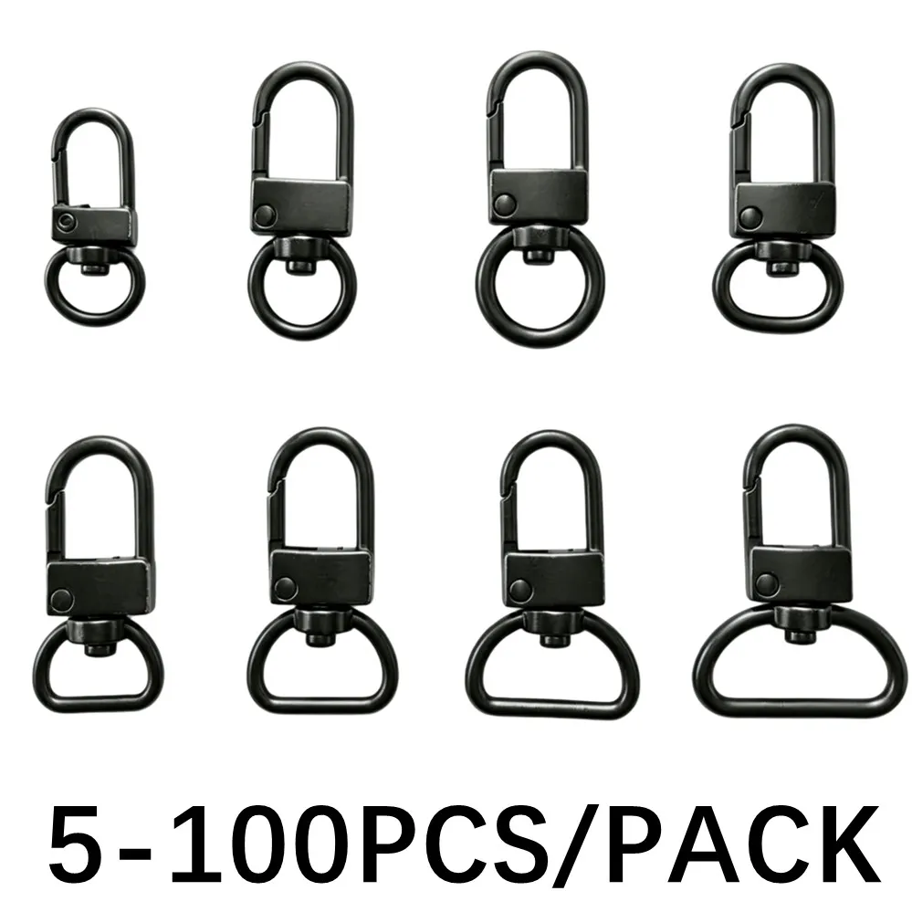 5-100Pcs Rotating Dog Buckle Snap Lobster Clasps Hooks for DIY Jewelry Making Keychain Bag Clasp Accessories Supplies