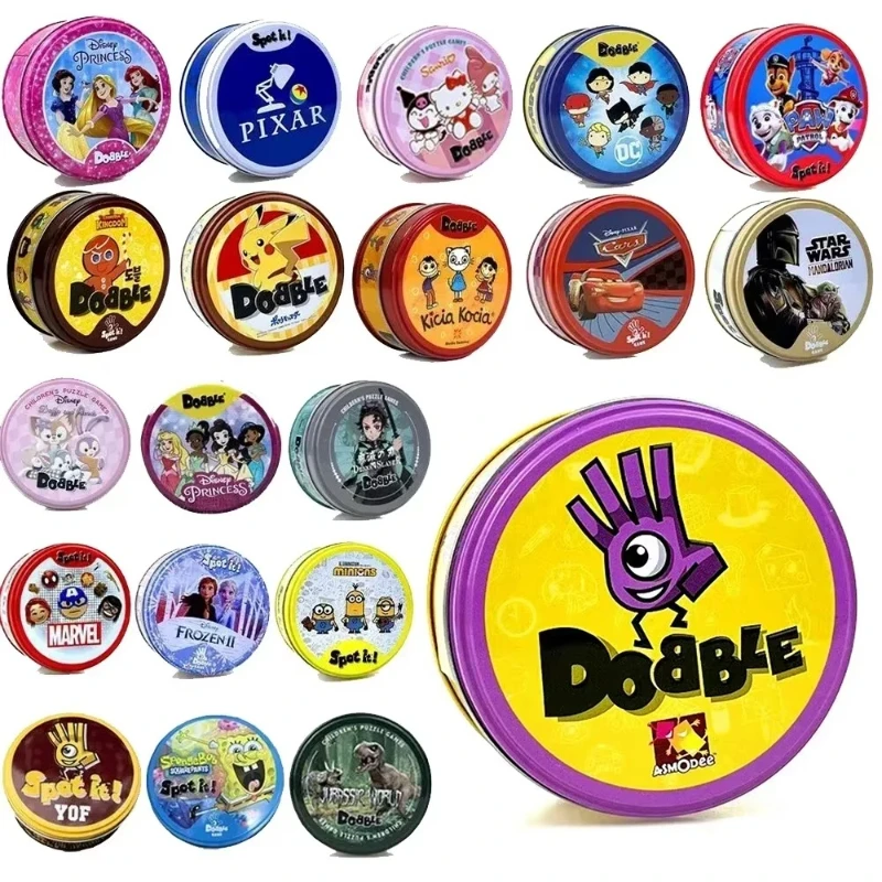 

*@ALL Styles Spot It Jr Dobble Juego Cards Game Pikachu Friends DC Disney Pixar Sanrio Paw Patrol Party Board Cartoon Kids Gifts