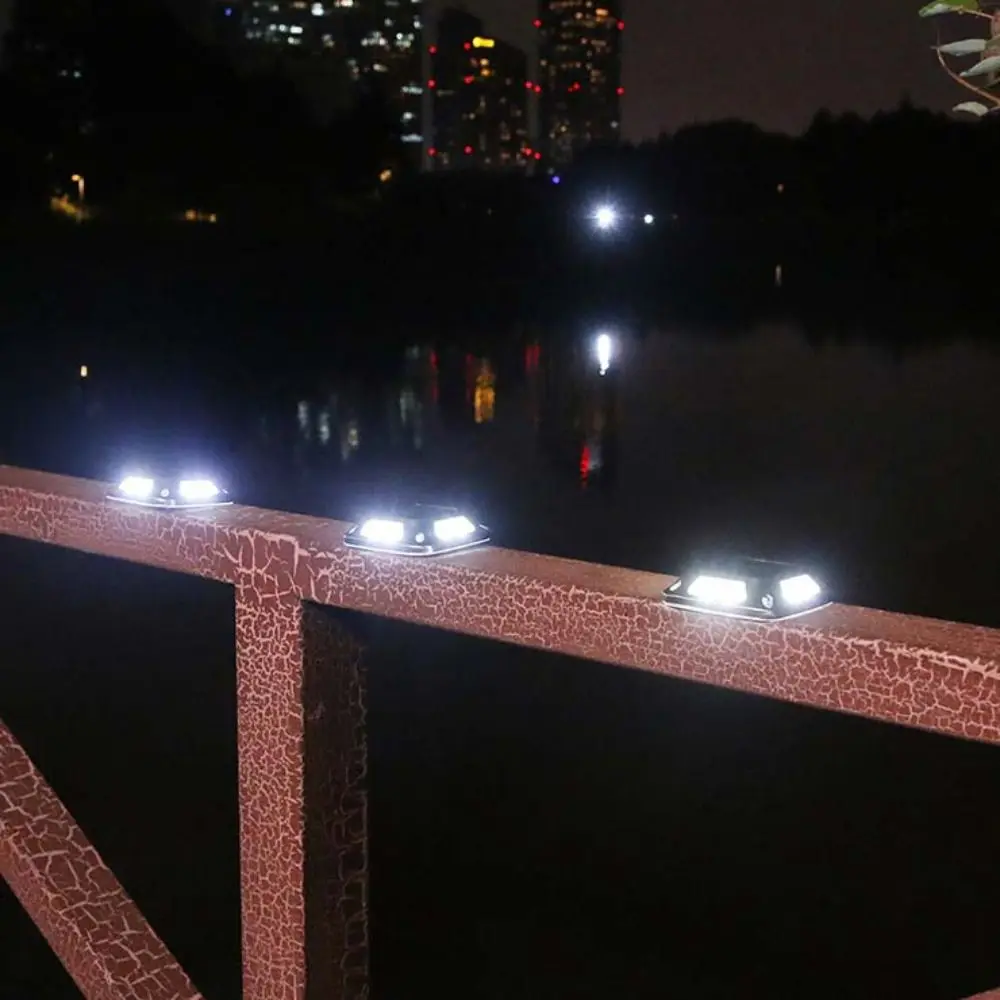 

8 LEDs Solar Ground Light Waterproof Stainless Steel Road Stud Lights Square Intelligent Light Control Solar Garden Lamp Outdoor