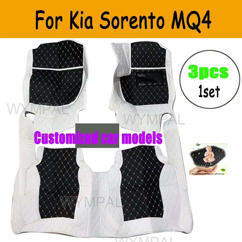

Car Carpet Floor Mat For Kia Sorento MQ4 2021 2022 2023 Waterproof Leather Cat Floor Mats Tapetes Para Automovil Car Accessories