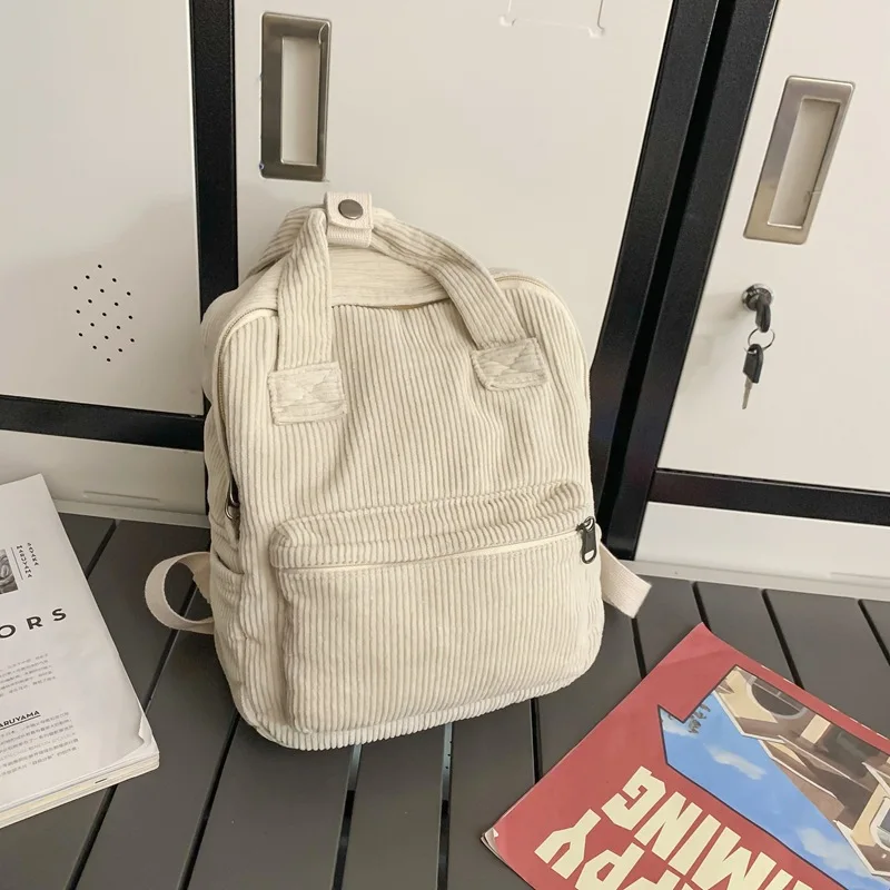 Sac à dos brodé personnalisé pour enfants, sac à dos en velours côtelé, sac d'école brodé pour enfants, sac à dos de voyage personnalisé avec nom d'école