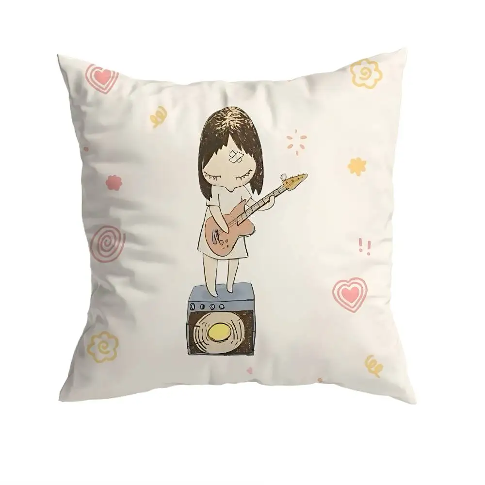 Creative Yoshitomo Nara  Pillow Case Sofa Living Room Bedroom Headboard Backrest Cushion Square Cushion Nap Time