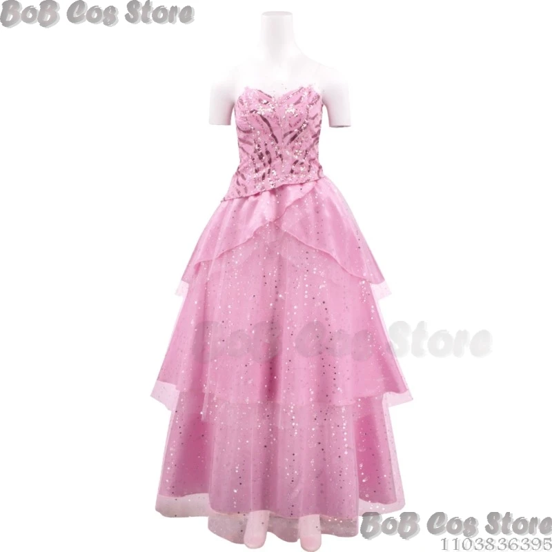 Glinda Cosplay Princess Pink Dress Wicked Cosplay Witches Costume Clothe Roleplay Ariana Suit Pink Ball Gown 2024 New Customized