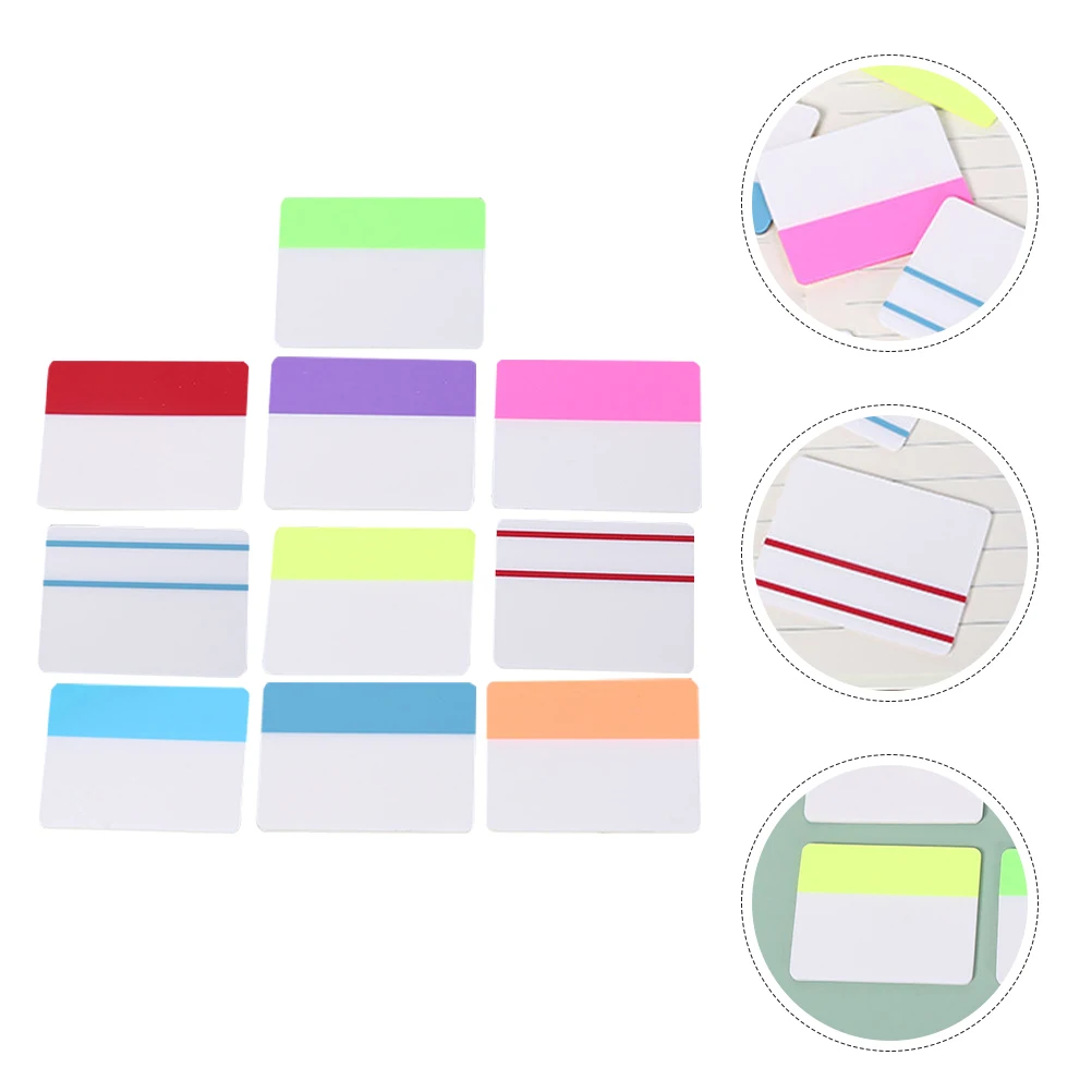 10 Books Translucent Memo Stickers Smooth Writing Reusable Adhesive Notes for Office School Home Portable Idea Notepad Small
