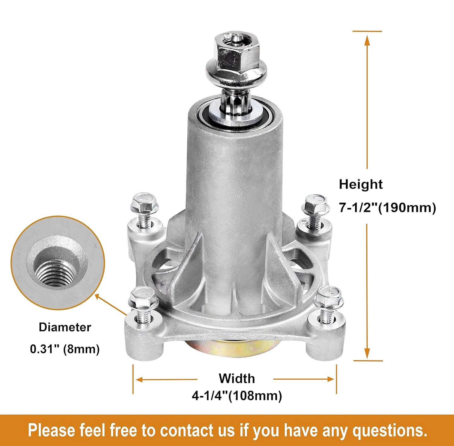 Peças de montagem do fuso para AYP Craftsman, substituição cortador de grama, 187292 192870 532187281 587819701 587125401 567253301