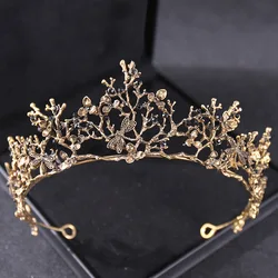 Baroque Crystal Butterfly Crown Tiara Rhinestone Prom Diadem Headband Bridal Wedding Hair Accessories Jewelry Crown Tiara Gift