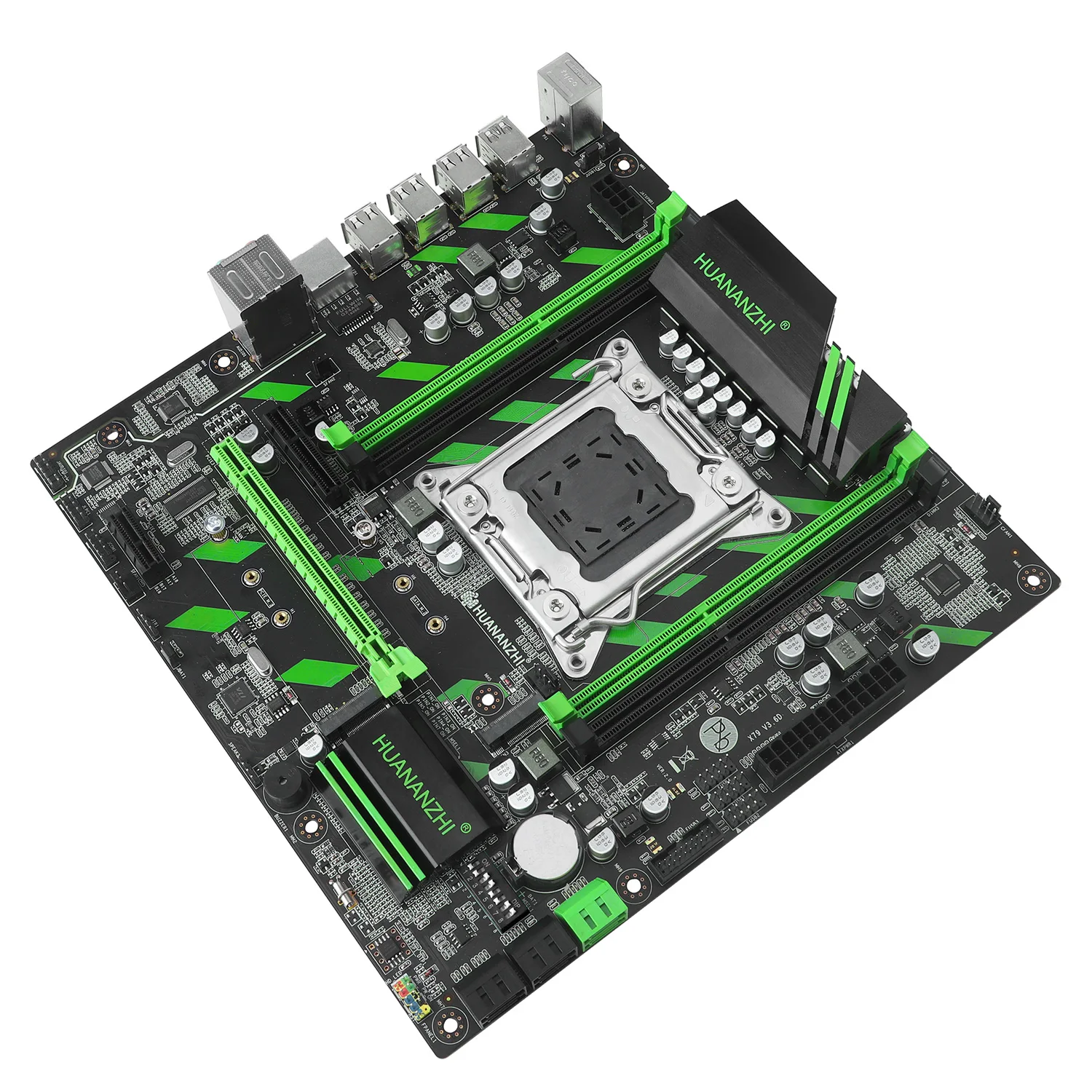 Imagem -03 - Placa-mãe Zd3 Lga2011 M-atx Sata3 Usb 3.0 Pci-e 16x Nvme Ngff M.2 Ssd Suporte Reg Ecc Ram Huananzhi-x79