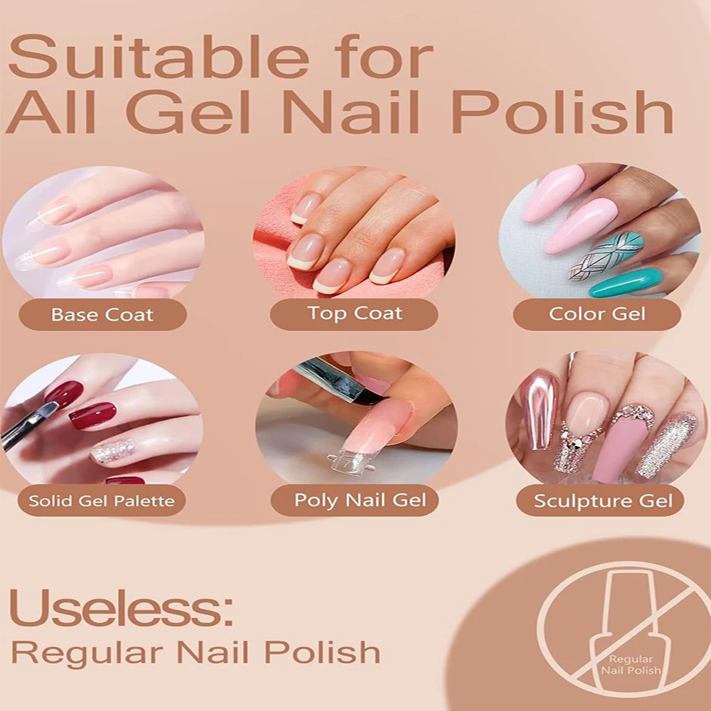 مجفف أظافر LED بالأشعة فوق البنفسجية 86 وات مع 39 خرزة و4 مؤقتات مصباح احترافي لمجفف معالجة طلاء الأظافر من جل مانيكير للمنزل والصالون