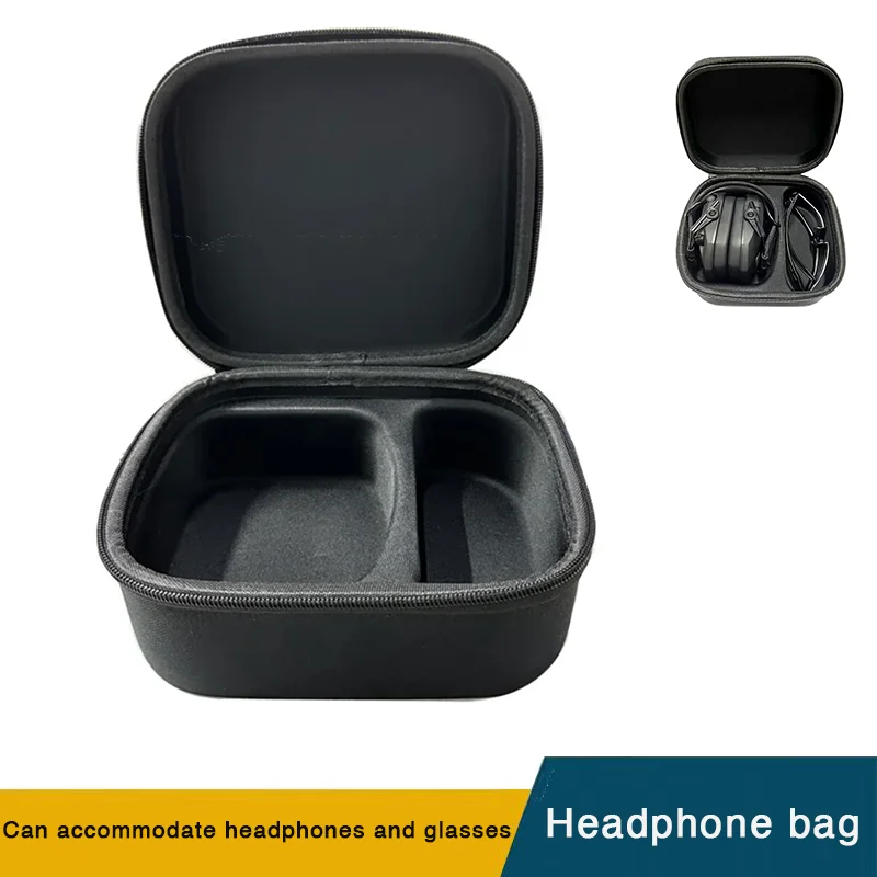 Shooting headphone storage bag, headphone protective case. Can store headphones and glasses, shooting accessories