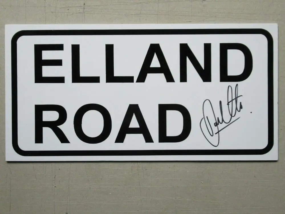 ليدز يونايتد دومينيك ماتيو اليد توقيع Elland Road Street Sign Coa. لافتة شارع 8X12 بوصة