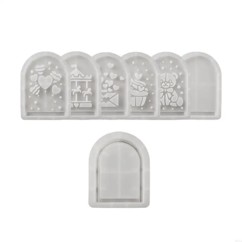 

Pack Of 7 Silicone Silhouettes Molds Light Base Mold For Crafting With Materials Like Resin, Plaster, And Cement 964A