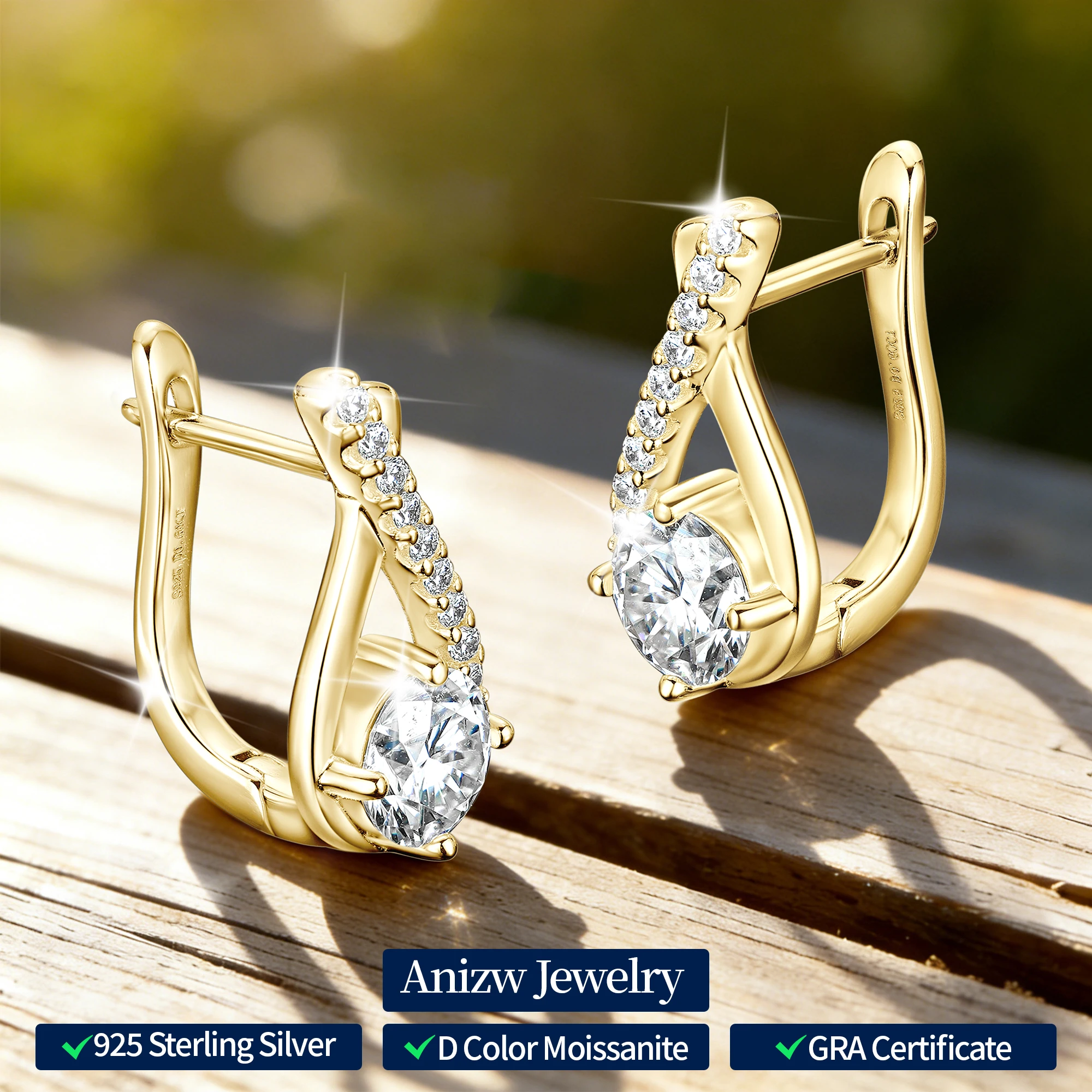 

Серьги-кольца Anziw 5.5 мм с муассанитом 1.2CTTW, перекрещенные, для женщин, из настоящего серебра 925 пробы, для свадьбы, вечеринки, подарок на День святого Валентина