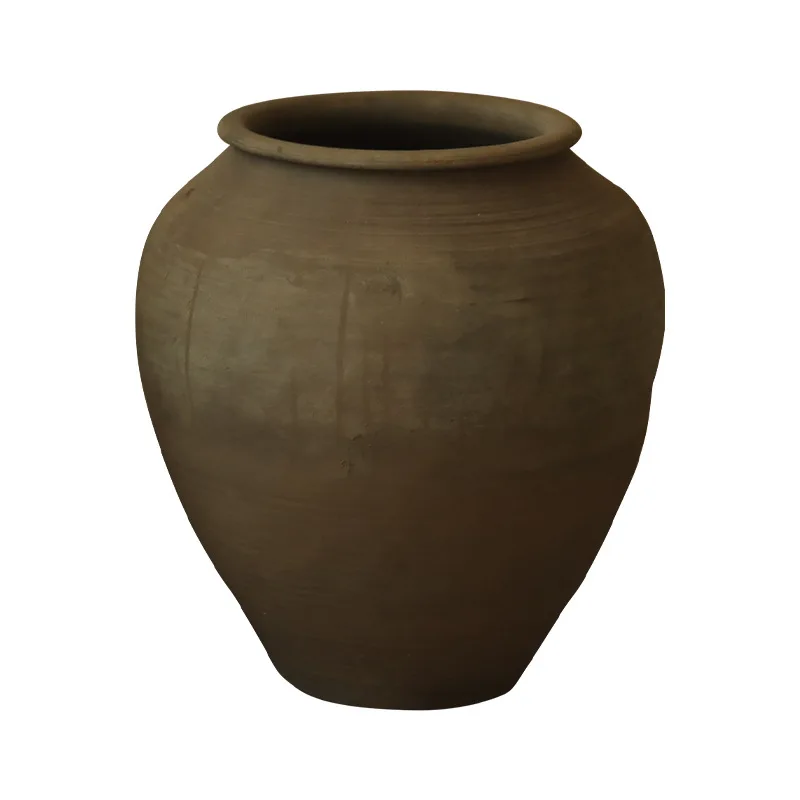 Spot landing clay pot landscaping decoration ornaments vintage living room antique stoneware flower ware oversized vase wholesal