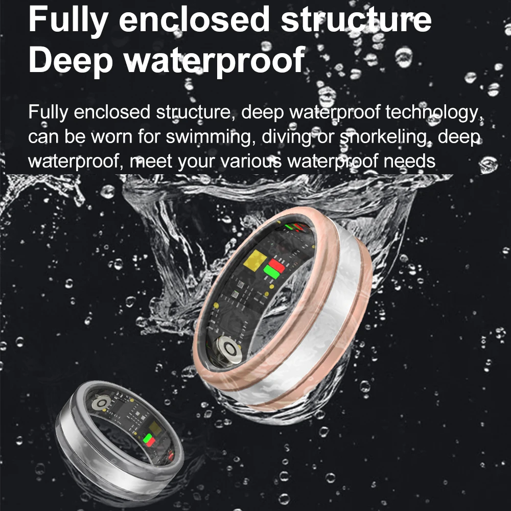 Смарт-кольцо унисекс из алюминиевого сплава, IP68