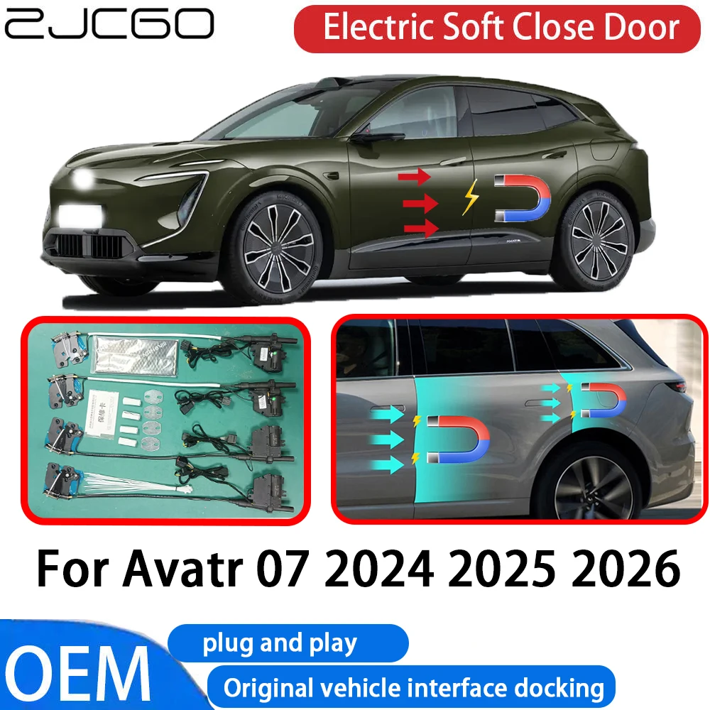 

ZJCGO for Avatr 07 2024 2025 2026 Car Automatic Electric Soft Close Door Closer System OEM Plug and Play Comfort Closing
