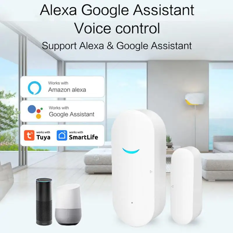 Sensor de vazamento de água WiFi Smart Home Detector de vazamento de água, Overflow, Proteção de segurança, Suporte SmartLife, 1 Pc, 2Pcs