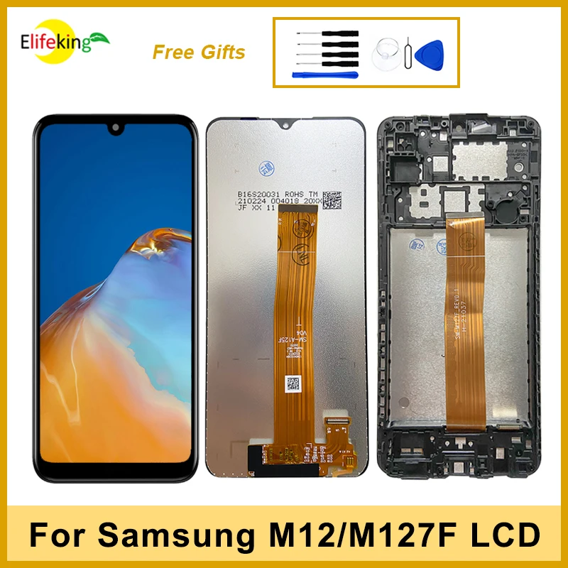 

6.5" LCD Screen For Samsung Galaxy M12 M127 Display Touch Screen SM-M127FN/DS SM-M127F/DS SM-M127G/DS Digitizer Assembly Replace